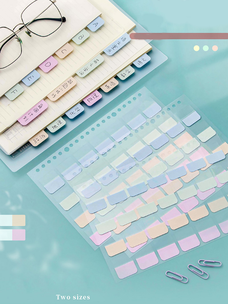 4Sheets Цветни водещи етикети Стикери Маркери на страници Залепваща ключова точка Индекс Стикери Отметки Списък със задачи Канцеларски материали