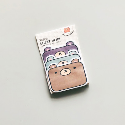 45 σεντόνια/συσκευασία Kawaii Penguin Pig Bear Cat Memo Pads Φοιτητική γραφική ύλη Σχολική προμήθεια γραφείου