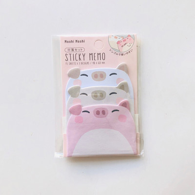 45 σεντόνια/συσκευασία Kawaii Penguin Pig Bear Cat Memo Pads Φοιτητική γραφική ύλη Σχολική προμήθεια γραφείου