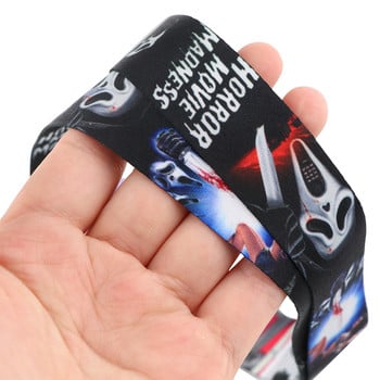 PC3446 Филм Убийство Ghost Модни въжета ID Badge Holder Bus Pass Case Cover Slip Bank Credit Card Holder Lant Cardholder