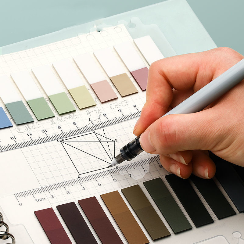 Ретро Morandi Маркери Хартиен индекс Notepad Стикери за отметки Memo Pad Лепящи бележки Хартиени ученически пособия Kawaii Канцеларски материали