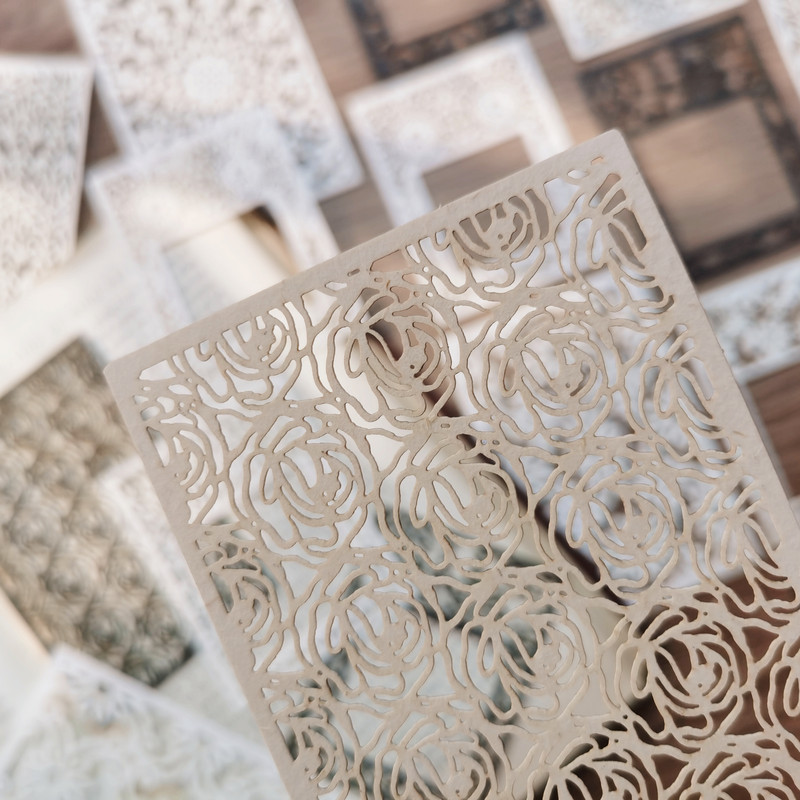 20 бр. Релефна куха рамка, флорален материал, хартия, боклук, дневник, плановик, скрапбукинг, реколта, декоративни, направи си сам, занаятчийски фотоалбуми