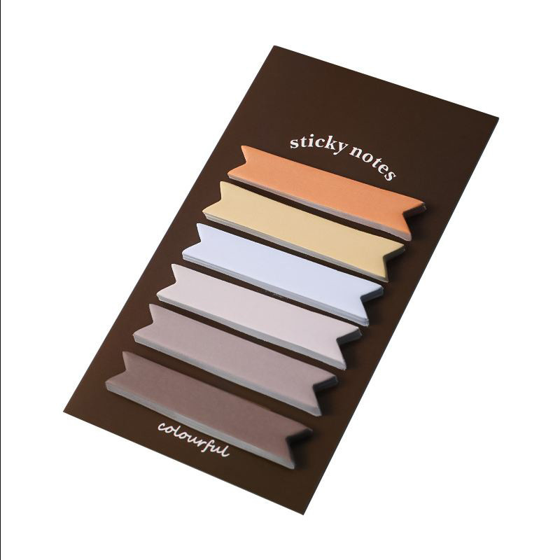 120 листа/опаковка Градиент на цветни лепкави бележки Стикери за бележник Сладък бележник Направи си сам Kawaii Канцеларски материали Консумативи за ученически дневници