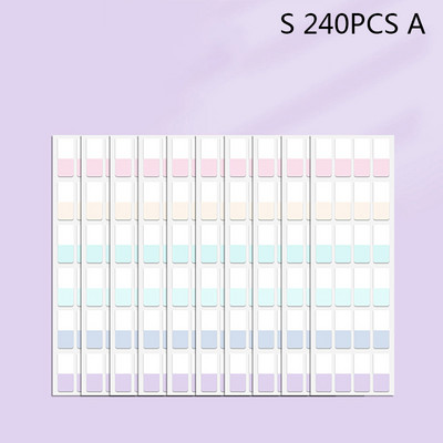 60/120/240 PCS Πολύχρωμες κολλώδεις εγγράψιμες καρτέλες ευρετηρίου με δυνατότητα επανατοποθέτησης Σημαίες για σελίδες Σημειώσεις ανάγνωσης βιβλίων