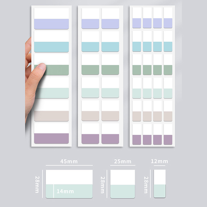 60/120/240 PCS Многоцветни лепкави записваеми преместващи се индексни раздели Флагове за страници Маркери за книги Бележки за четене