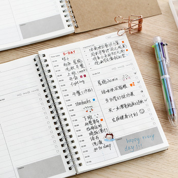 2023 Notebooks Agendas Planner Diary Weekly Spiral Organizer Libretas A5 Note Books Μηνιαίο Πρόγραμμα χαρτιού Kraft Filofax