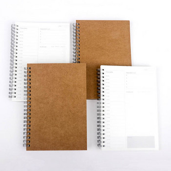 2023 Notebooks Agendas Planner Diary Weekly Spiral Organizer Libretas A5 Note Books Μηνιαίο Πρόγραμμα χαρτιού Kraft Filofax
