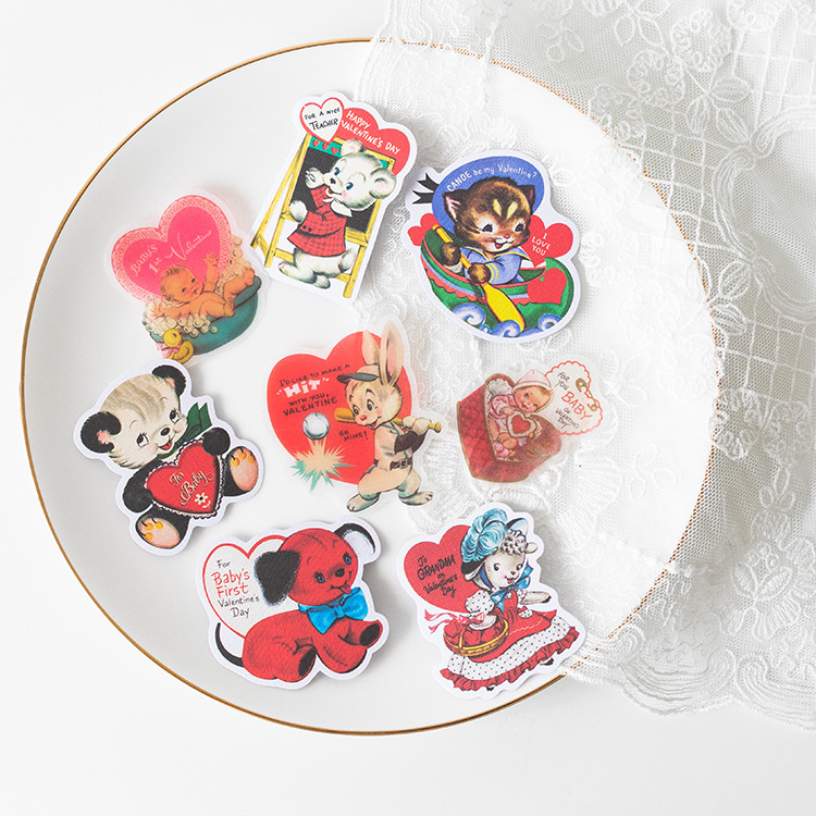 40 бр./1 лот Кавайни стикери за канцеларски материали Прекрасни животни Дневник Планер за боклуци Декоративен скрапбукинг Стикери за занаяти Направи си сам