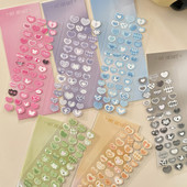 1Pc Ins Cute Retro Love Gradient Diy Laser Αυτοκόλλητα Χαρτικά DIY άλμπουμ ημερολογίου Διακοσμητικό αυτοκόλλητο Κορεατικά χαρτικά