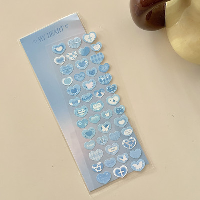 1Pc Ins Cute Retro Love Gradient Diy Laser Αυτοκόλλητα Χαρτικά DIY άλμπουμ ημερολογίου Διακοσμητικό αυτοκόλλητο Κορεατικά χαρτικά