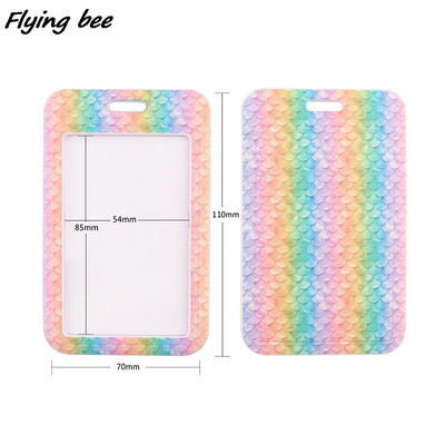 Flyingbee X1853 Έγχρωμη ζυγαριά γοργόνας Κάτοχος κάρτας με κορδόνι ταυτότητας αυτοκινήτου Κλειδί κάρτας ταυτότητας Κάρτα γυμναστικής Τηλέφωνο γυμναστικής Σήμα θήκης μπρελόκ Κοσμήματα
