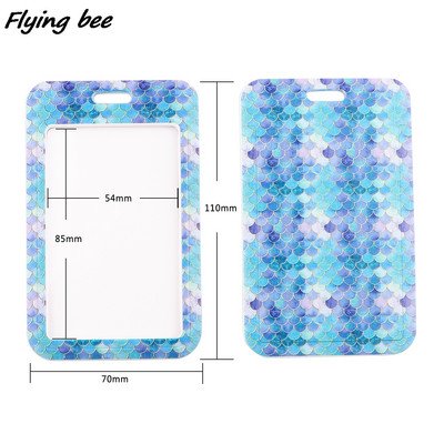 Flyingbee X1853 Έγχρωμη ζυγαριά γοργόνας Κάτοχος κάρτας με κορδόνι ταυτότητας αυτοκινήτου Κλειδί κάρτας ταυτότητας Κάρτα γυμναστικής Τηλέφωνο γυμναστικής Σήμα θήκης μπρελόκ Κοσμήματα