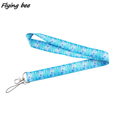Flyingbee X1853 Έγχρωμη ζυγαριά γοργόνας Κάτοχος κάρτας με κορδόνι ταυτότητας αυτοκινήτου Κλειδί κάρτας ταυτότητας Κάρτα γυμναστικής Τηλέφωνο γυμναστικής Σήμα θήκης μπρελόκ Κοσμήματα