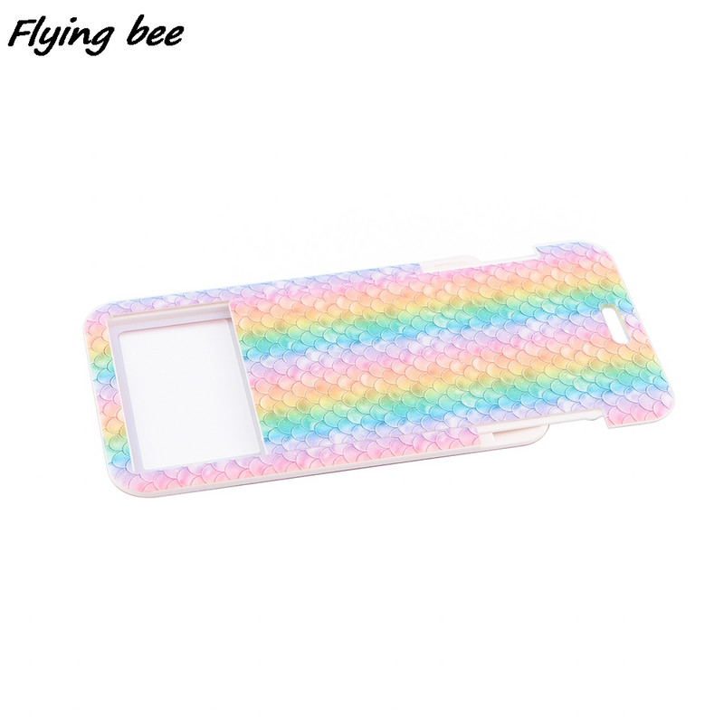 Flyingbee X1853 Spalvotos Mermaid Svarstyklės Virvelės Kortelės ID laikiklis Automobilio raktų pakabukas ID kortelės leidimas Sporto salė Telefono ženklelis Raktų pakabuko laikiklis Papuošalai