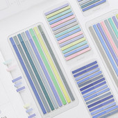 1 τεμ. Slim Index Set Stickers 300/160 Sheets Έγχρωμο Σημείωμα PET Sticky Notes Βιβλίο ετικέτας Σημειωτής θέσης Office School A7334
