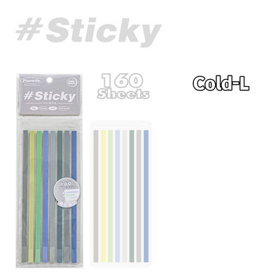 1 τεμ. Slim Index Set Stickers 300/160 Sheets Έγχρωμο Σημείωμα PET Sticky Notes Βιβλίο ετικέτας Σημειωτής θέσης Office School A7334