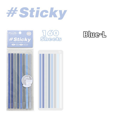 1 τεμ. Slim Index Set Stickers 300/160 Sheets Έγχρωμο Σημείωμα PET Sticky Notes Βιβλίο ετικέτας Σημειωτής θέσης Office School A7334