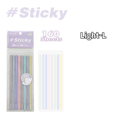 1 τεμ. Slim Index Set Stickers 300/160 Sheets Έγχρωμο Σημείωμα PET Sticky Notes Βιβλίο ετικέτας Σημειωτής θέσης Office School A7334