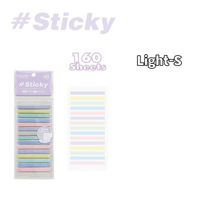 1 τεμ. Slim Index Set Stickers 300/160 Sheets Έγχρωμο Σημείωμα PET Sticky Notes Βιβλίο ετικέτας Σημειωτής θέσης Office School A7334