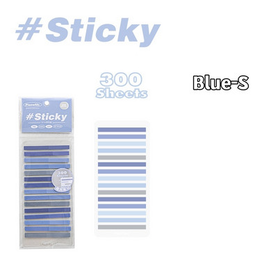 1 τεμ. Slim Index Set Stickers 300/160 Sheets Έγχρωμο Σημείωμα PET Sticky Notes Βιβλίο ετικέτας Σημειωτής θέσης Office School A7334