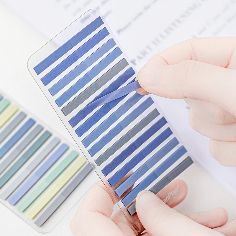 1 бр. Комплект тънки индексни стикери 300/160 листа PET Цветни бележки Лепящи бележки Етикет Книга Точков маркер Офис Училище A7334