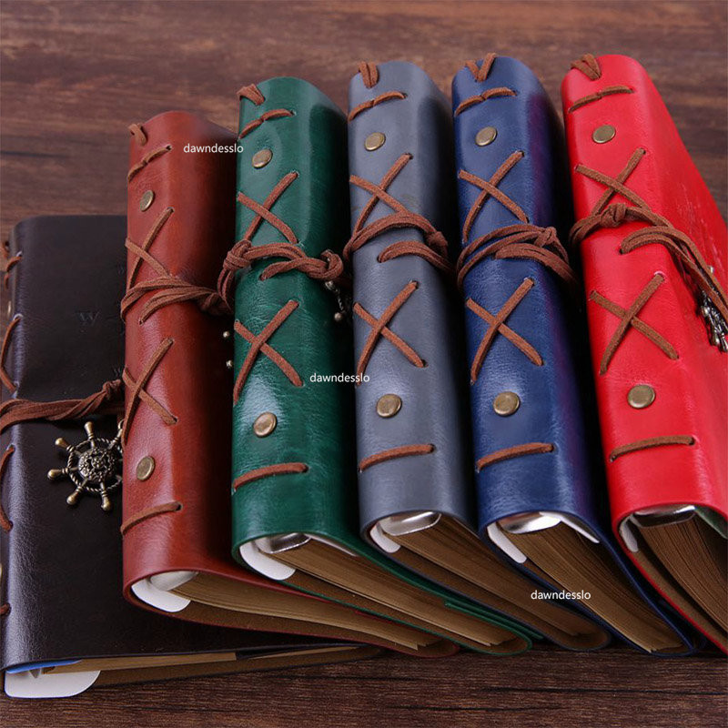 Retro spiralinės užrašų knygelės dienoraštis Bloknotas Vintažiniai piratų inkarai PU odinė užrašų knygelė Keičiamos raštinės reikmenys Dovanų keliautojo žurnalas