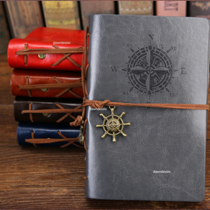 Retro spiralinės užrašų knygelės dienoraštis Bloknotas Vintažiniai piratų inkarai PU odinė užrašų knygelė Keičiamos raštinės reikmenys Dovanų keliautojo žurnalas