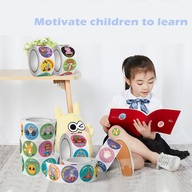 Studentų motyvaciniai lipdukai Mieli gyvūnų lipdukai apdovanojimų lipdukai vaikams lipdukai mielas gyvūnas Lipnios etiketės