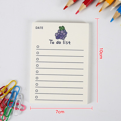 Βιβλίο σημειώσεων Simple Memo Pad Tearable Not Sticky Kawaii Decoration Sticky Notes Fruit Hand Account Memo Message Paper To Do List