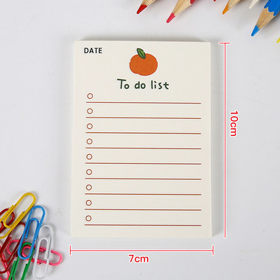 Βιβλίο σημειώσεων Simple Memo Pad Tearable Not Sticky Kawaii Decoration Sticky Notes Fruit Hand Account Memo Message Paper To Do List