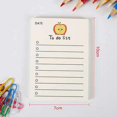 Βιβλίο σημειώσεων Simple Memo Pad Tearable Not Sticky Kawaii Decoration Sticky Notes Fruit Hand Account Memo Message Paper To Do List