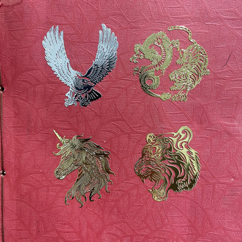 Персонализиран метален стикер с шарка на дракон и феникс, тигър, стикер за телефон, задна черупка, творческа животинска метална декорация