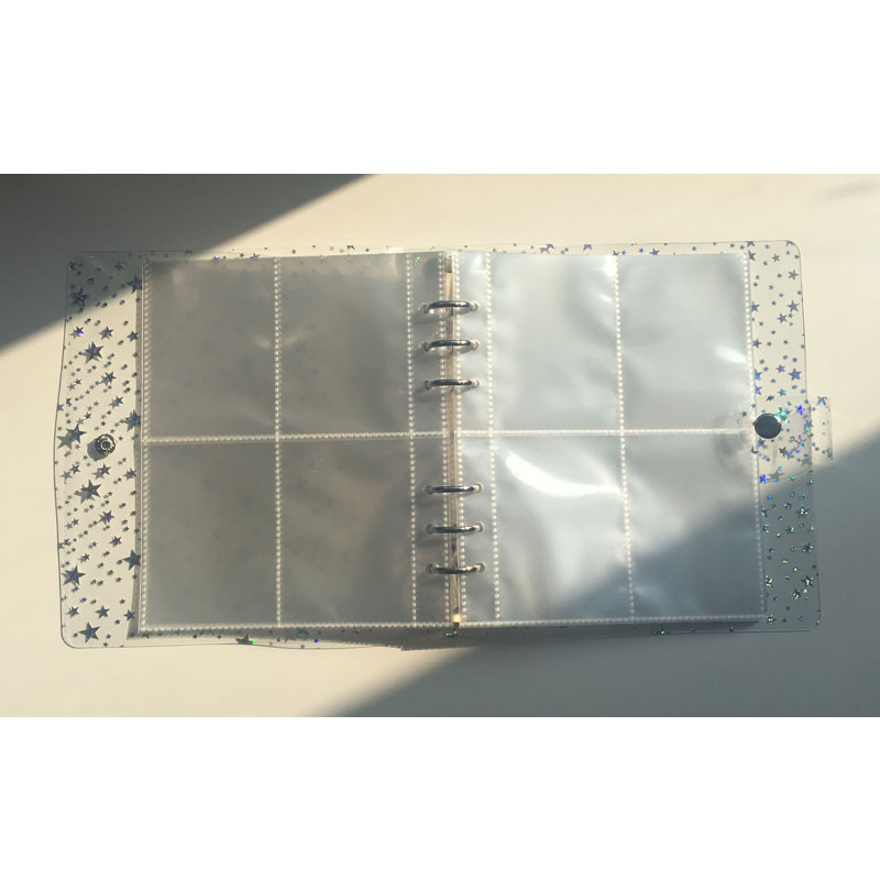 „Yiwi Transparent Star“ minkštas PVC nešiojamas nuotraukų albumas „Jelly Color“ albumas, skirtas „Mini Instax“ ir vardo kortelės nuotraukų albumui