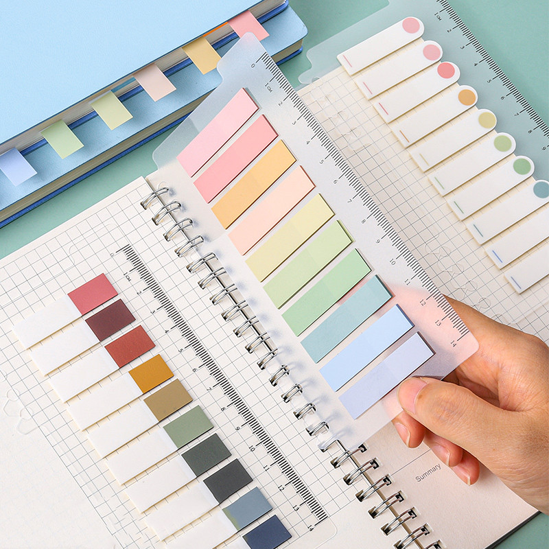 200 листа Index Tabs Маркери Kawaii Канцеларски материали Papeleria Posted It Paper Bookmark Flags Tabs Неонови страници Училищни офис консумативи