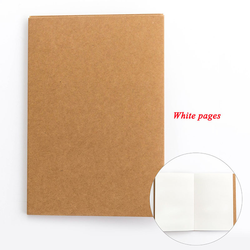 Naujas balto/kraftpopieriaus vidinis puslapis Užrašų knygelė Meno studentams Eskizų knyga Biuro atmintinė vaikams Graffiti mokyklos raštinės reikmenys