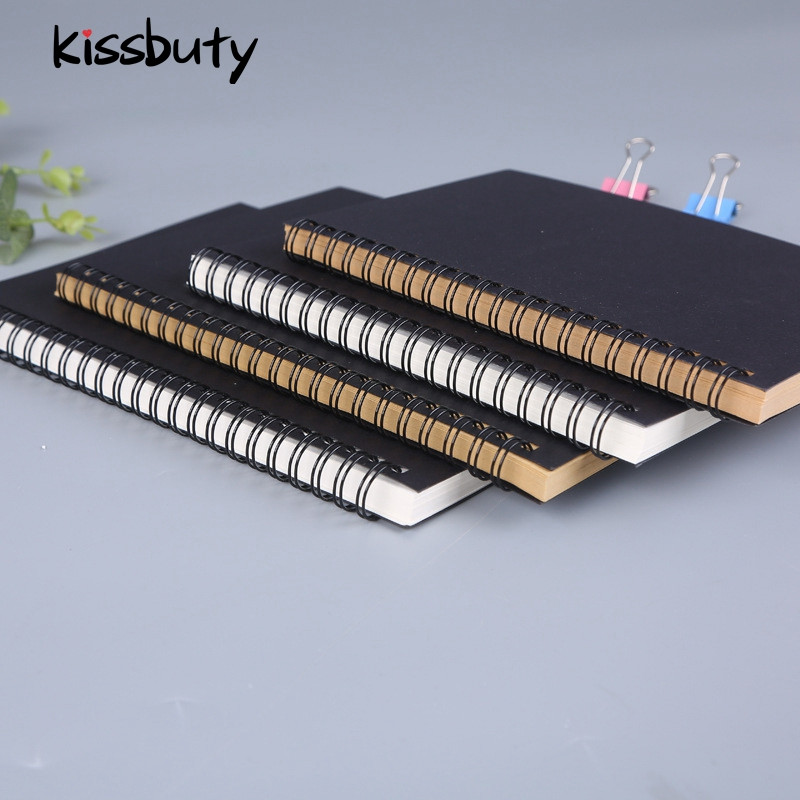 1 knyga Retro spiralinė ritė Kraftpopierius Užrašų knygelė Eskizų knygelė Tapyba Dienoraštis Piešimas Tapyba Graffiti Biuro mokyklos raštinės reikmenys