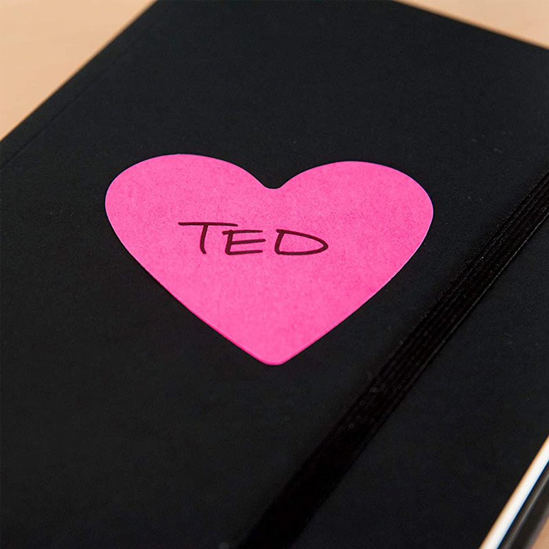 120 листа Лепящи бележки със сърце Бележник Самозалепващи се блокчета за бележки Стикер за планиране на тетрадка за канцеларски принадлежности за офис училище