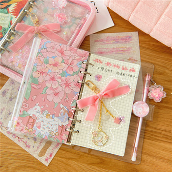 Sharkbang A6 Sakura Loose Leaf Σετ σημειωματάριων 90 φύλλων Χαρτιά Bullet Binder Dairy Cherry Blossoms Binder Journals Book Stationery