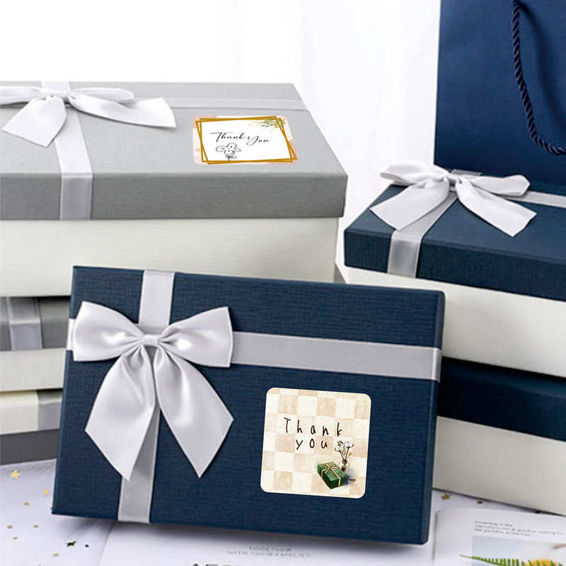 50-300 бр. Подаръци за празници/рождени дни/сватбени партита Декорационен печат Стикер Сладък анимационен филм Флорални благодарствени стикери Етикети за пликове за печене