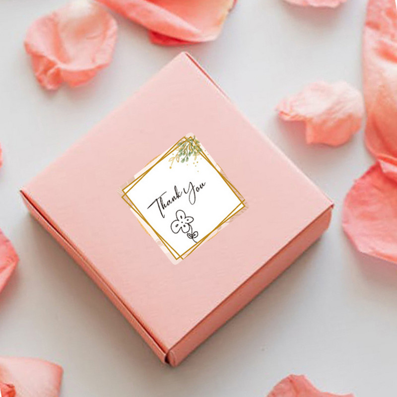 50-300 бр. Подаръци за празници/рождени дни/сватбени партита Декорационен печат Стикер Сладък анимационен филм Флорални благодарствени стикери Етикети за пликове за печене