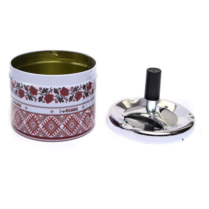 Пепелник Ahelos, Противовятърен, Метален, Червен/Бял