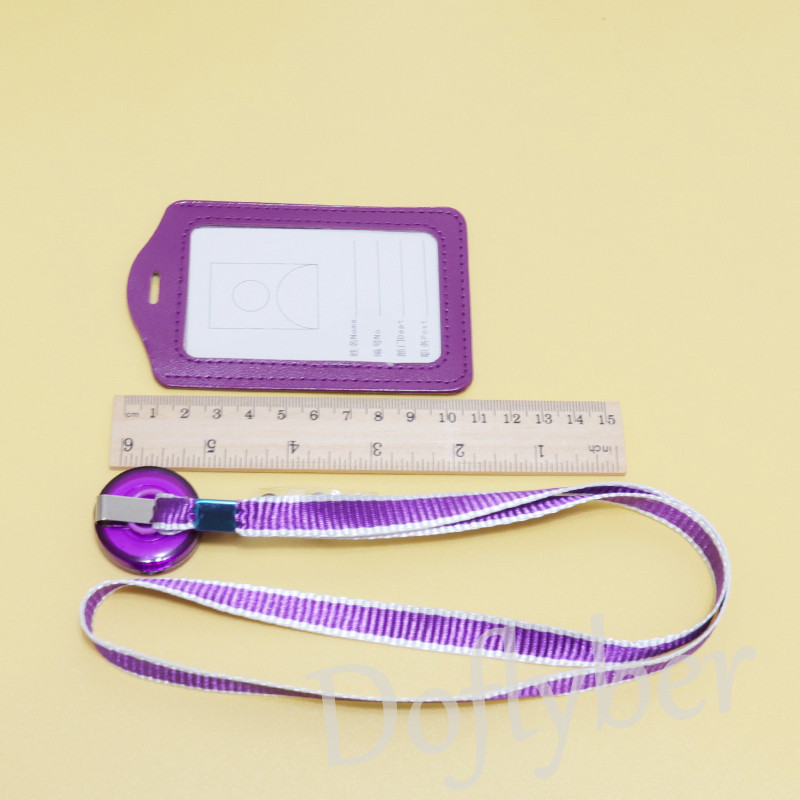 Черен прибиращ се притежател на карта за самоличност Щипка за значка Макара с въже за врат Връзка за откат ID значка Аксесоари Канцеларски материали