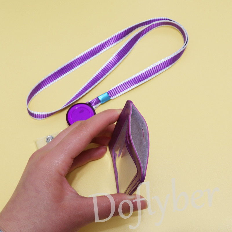 Черен прибиращ се притежател на карта за самоличност Щипка за значка Макара с въже за врат Връзка за откат ID значка Аксесоари Канцеларски материали