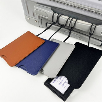 Нов Soild Colors PU кожа Преносим етикет за багаж Куфар ID Адрес Име Притежател Етикет за качване на багаж Етикет Аксесоари за пътуване