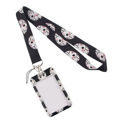1 τεμ PC2603 The Horror Movie Killer Lanyard Τσάντα θήκης πιστωτικής κάρτας Φοιτητές Γυναίκες Travel Bank Bus Business Card Badge