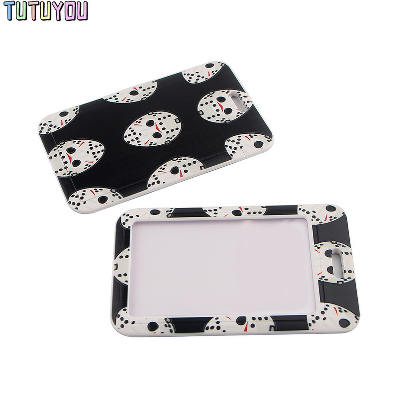 1 gab PC2603 Šausmu filmas Killer Virve Kredītkartes ID turētāja soma Studentu sieviešu ceļojumu bankas autobusa vizītkartes vāka emblēma