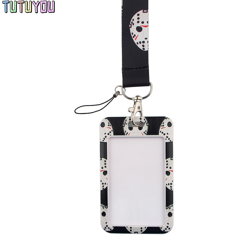 1 gab PC2603 Šausmu filmas Killer Virve Kredītkartes ID turētāja soma Studentu sieviešu ceļojumu bankas autobusa vizītkartes vāka emblēma