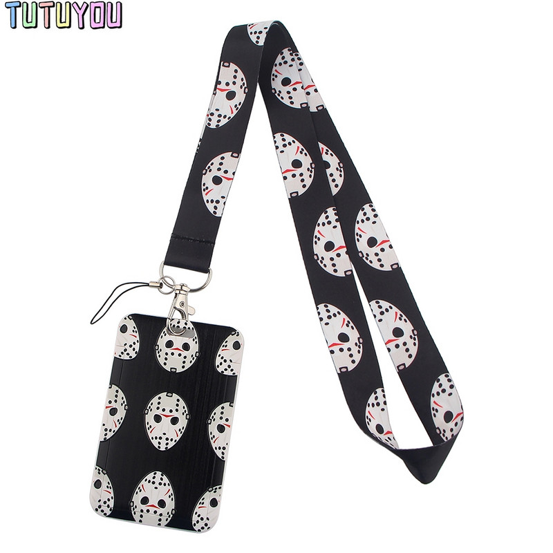 1 gab PC2603 Šausmu filmas Killer Virve Kredītkartes ID turētāja soma Studentu sieviešu ceļojumu bankas autobusa vizītkartes vāka emblēma