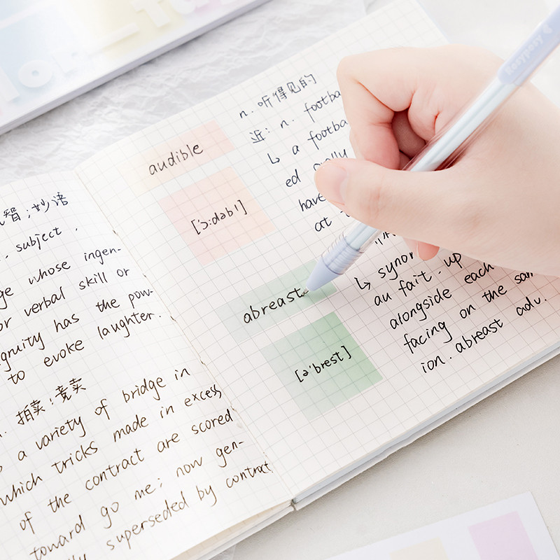 20 loksnes Krāsu birkas piezīmju bloka rādītājs Faila etiķete Līmlapiņas Brīvu lapu veids Plānotājs Dienasgrāmatas Uzlīmes Biroja skola A7149