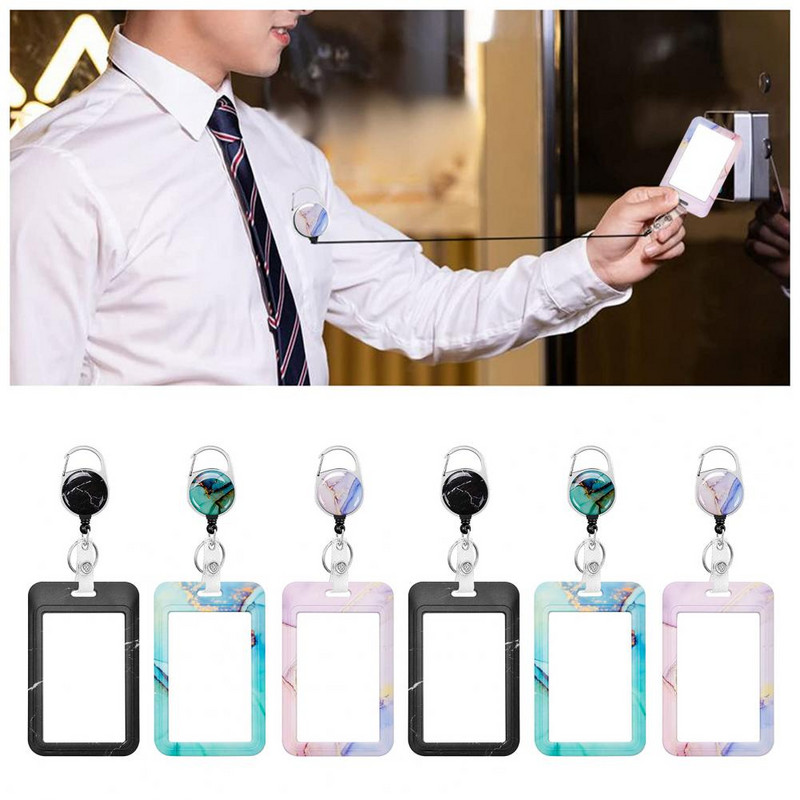 Полезен държач за лична карта Регулируема щипка за държач за лична карта с метална кука Медицинска сестра Доктор Студент Име Фиксиране на държача за лична карта